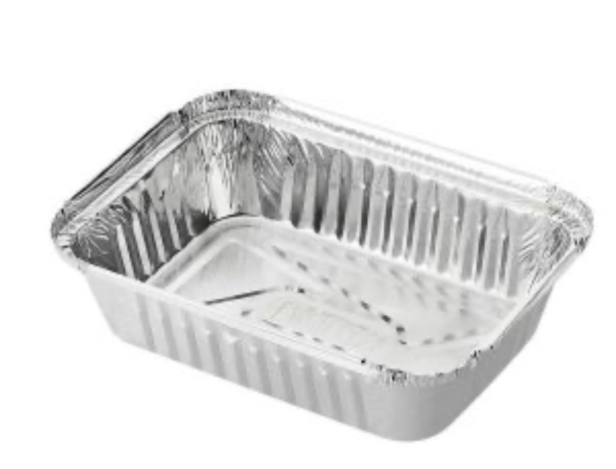 Molde rectangular de aluminio para alimentos